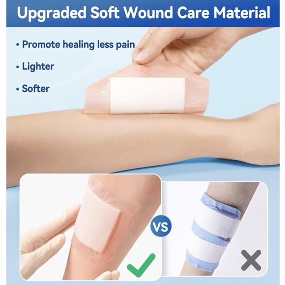 Dimora Silicone Wound Dressings Super Absorbent 10 Pack 6” x 6” Soft Wound Care - Picture 4 of 11
